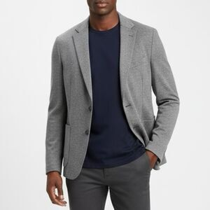 NWT LAB by PAL Zileri patch-pocket knitted gray blazer US size 42/Large (Italian